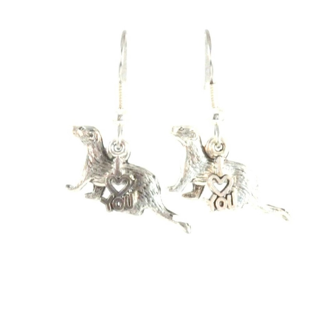 I love you ferret earrings 1674